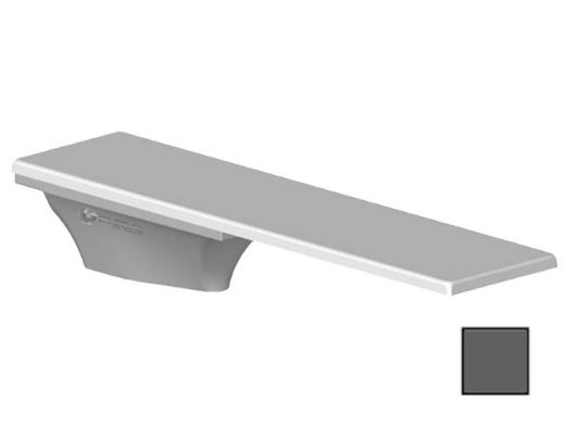 Global Pool Products 8' GX Diving Board 3 Bolt Base with Jig | Gray | GPP-DB-GX8-G-C