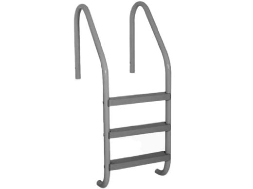 Saftron Economy 4-Step Ladder | .25" Thickness 1.90" OD | 24" W x 62" H | Graphite Gray | P-324-L4-GG