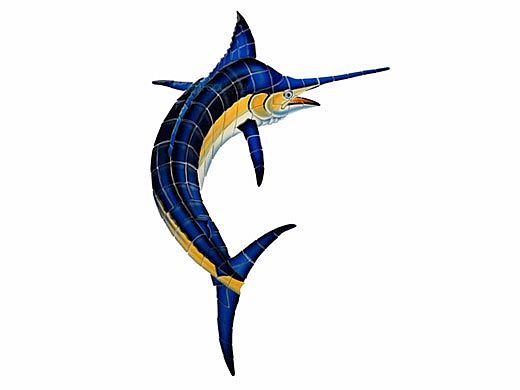 Ceramic Mosaic Marlin | 66" x 43" | M63