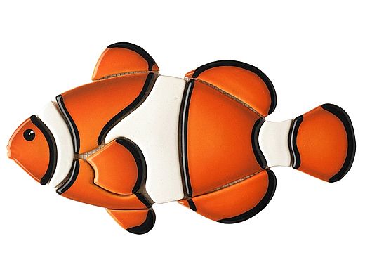 Ceramic Mosaic Clown Fish 10 in x 6 in | CL67
