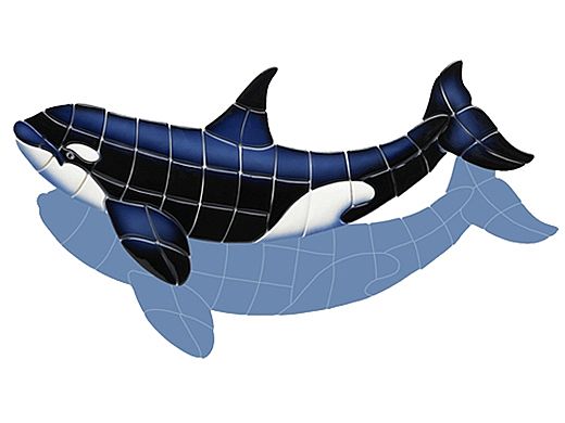Ceramic Mosaic Orca-B with Shadow 22 inches x 12 inches | OR40-20/SH