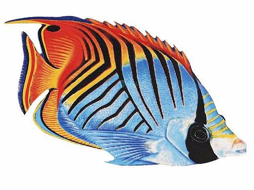 Porcelain Mosaic Reef Fish | Threadfin Butterfly | PORC-TF25-9