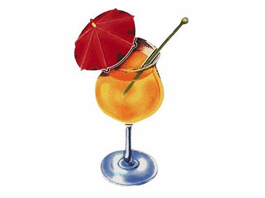 Porcelain Mosaic Cocktail Drink | 8" x 5" |  PORC-CD27