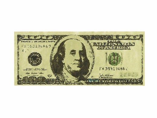 Porcelain Mosaic $100 Dollar Bill | 6" x 3" | PORC-DB26