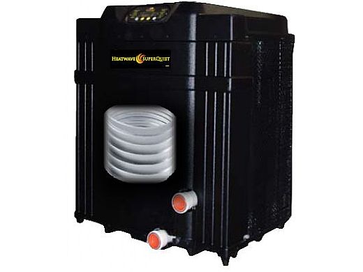 AquaCal Heatwave SuperQuiet Heat Pump 113K BTU | Titanium Heat Exchanger | Digital Display | R410A | 208-230V SQ120AHDSBTK