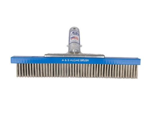 A&B Brush Straight Algae Brush | 9" | Stainless Steel Bristles | 5010