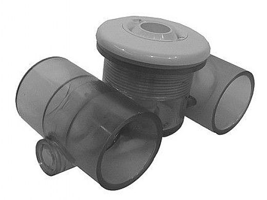 Balboa Hydro-Air Hydro Jet Standard Wall Fitting Assembly w/o Nut (5/BAG) | 10-5100WHT