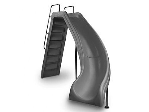 Inter-Fab Wild Ride Pool Slide | Right Curve | Gray | WRS-CRG-SS