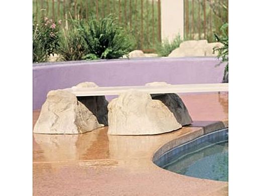 Inter-Fab Boulder Springs Jump Rock U-Stand Dive Base Only | Rustic Sandstone | BS-JR-29