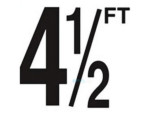 Depth Marker 4" Frost proof tile | 4 1/2 Smooth | DM41-1045