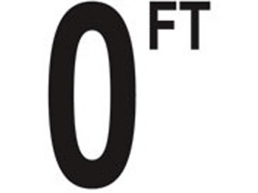 Depth Marker 4" Frost proof tile | 0 FT Non-Skid | DM42-2000