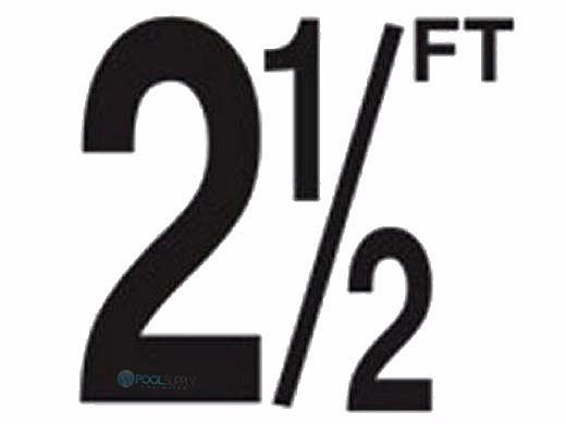 Depth Marker 5" Frost proof tile | 2 1/2 FT Non-Skid | DM52-2025