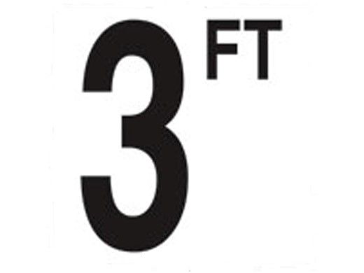 Depth Marker 5" Frost proof tile | 3 FT Smooth | DM51-2030