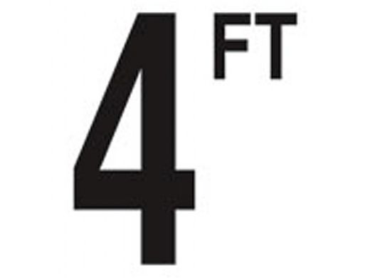 Depth Marker 5" Frost Proof Tile | 4 FT Smooth | DM51-2040
