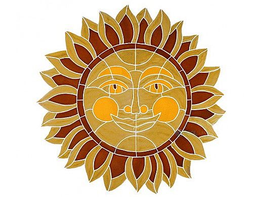 Artistry In Mosaics Desert Sun Mosaic | 24" x 24" | DSUBROOL