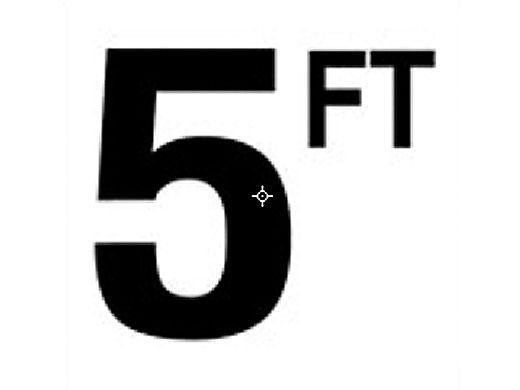 Inlays Depth Marker 4" Frost proof tile | 5 FT Non-Skid | C620050