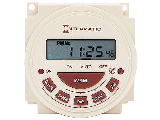 Intermatic PB300 Series 24-Hour Electronic Panel Mount Timer | SPDT 120V | PB313E