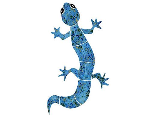 Artistry In Mosaics Gecko Blue Mosaic | Small - 6" x 10" | GECBLUS