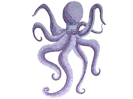 Artistry In Mosaics Octopus Glass Mosaic | 36" x 27" | G-OCM