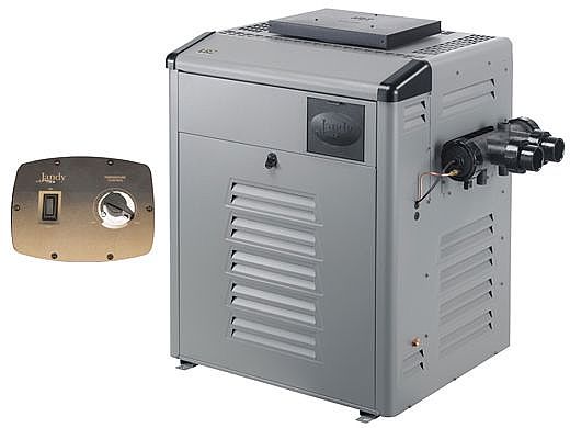 Jandy Legacy LRZ Pool Heater | 125,000 BTU Propane | Millivolt Standing Pilot | Manual Control | Polymer Heads | LRZ125MP