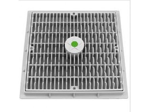 AquaStar 12x12 Square Wave Anti Entrapment Suction Outlet Covers and Frames Dark Gray | WAV12105VGB