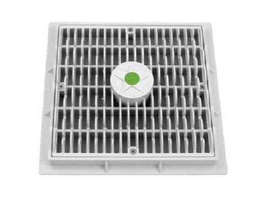 AquaStar 9x9 Square Wave Anti Entrapment Suction Outlet Covers and Frames Light Gray | WAV9103VGB