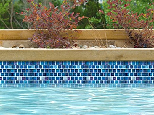 National Pool Tile Jules 1x1 Glass Pool Tile | 9575-5AT