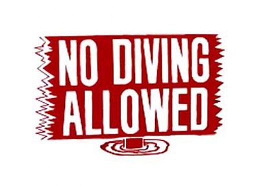 No Diving Allowed Sign 12inches x 18inches | SW-13
