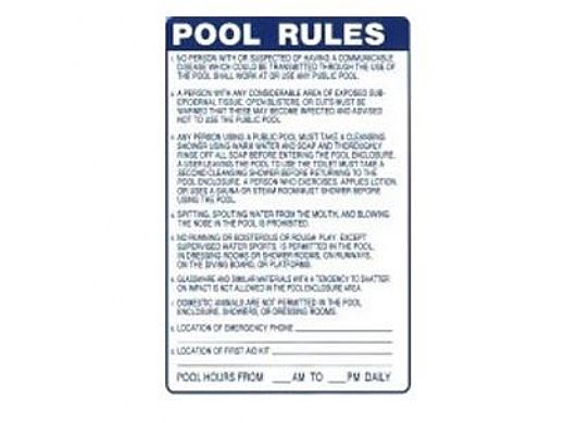 Minnesota Pool Rules 24inches x 36inches | 2436MNA