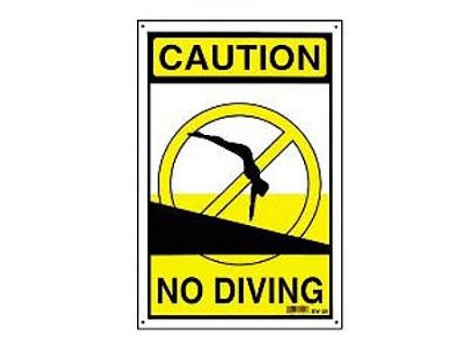 Sign Caution No Diving 12"x18" | SW-20