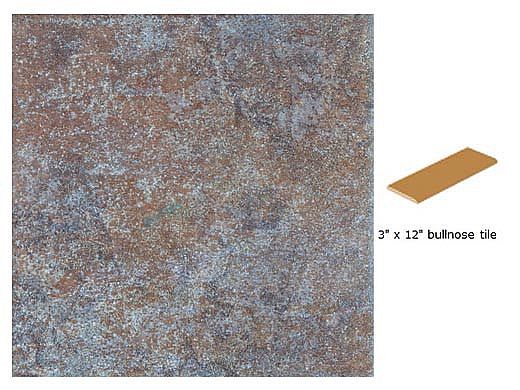 National Pool Tile Raku 3x12 Single Bullnose Pool Tile | Cobalt Blue | RUCOBALT SBN