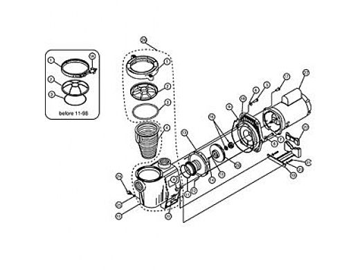 Pentair WhisperFlo Fluid End Assembly Without Motor | 3HP | 075456