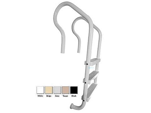 Saftron Elite Series 3-Step Ladder | .25" Thickness 1.90" OD | 21"W x 53"H | Gray | P-421-LP3-G