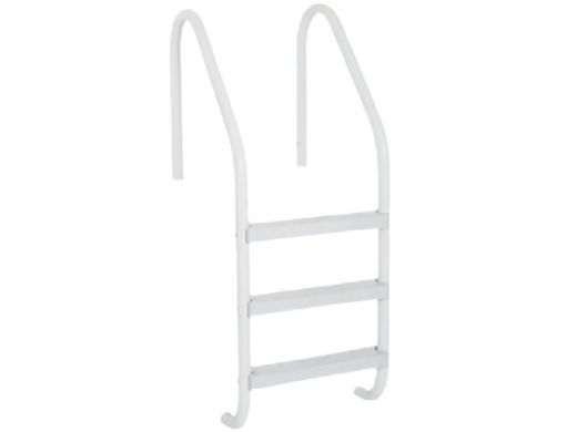 Saftron Economy 2-Step Ladder | .25" Thickness 1.90" OD | 24" W x 44" H | White | P-324-L2-W