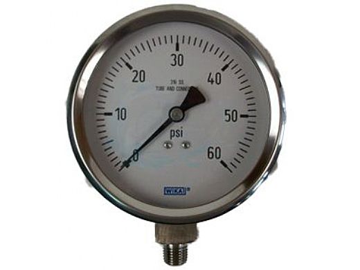 Super Pro 2" Pressure Gauge 0-60# Plastic 1/4" NPT Bottom Mount | 81060BU