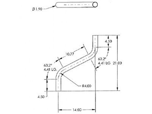 SR Smith Pool Slide Stainless Steel Off-Set Leg | 75-209-5879