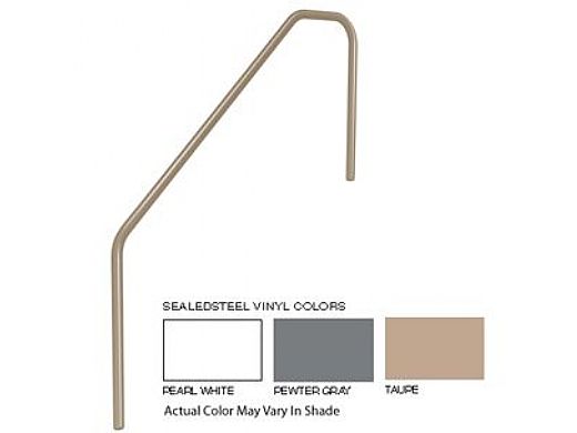 SR Smith 3 Bend 6' Sealed Steel Handrail | White Color | 304 Grade | .049 Wall Residential | 3HR-6-049-VW