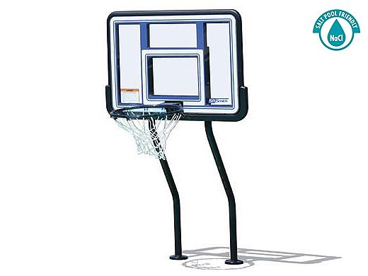 SR Smith Salt Pool Friendly Basketball Game with Anchors | Vinyl Coated Dual-Post | S-BASK-44