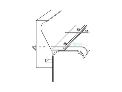 Stegmeier Capstone Form with Tie Wire & Plumb Strip | 8' Length x 6" Height | 14 / Box | White Finish | 9CF912