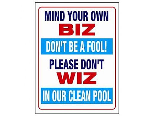 No Wiz Rules Pool Sign | 8977
