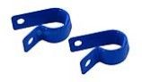 Aqua Products P Clip Size P3 Plastic Coated-Clamp Loop Plasticized | 7/16" ID .4375" | Blue | 2 Per Pack | A2109PK A2109