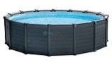 Intex Graphite Gray Panel Pools Above Ground Pool Package | 15' 8" Round x 49" Tall | 26383EH