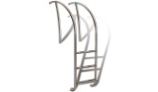 SR Smith Artisan Series 24" 3-Step Ladder | .065 Thickness 304 Stainless Steel 1.90" OD | Powder Coated Pearl White | ART-1003-PW