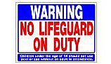 PS235 18"x24" SIGN NO LIFEGUARD ON DUTY